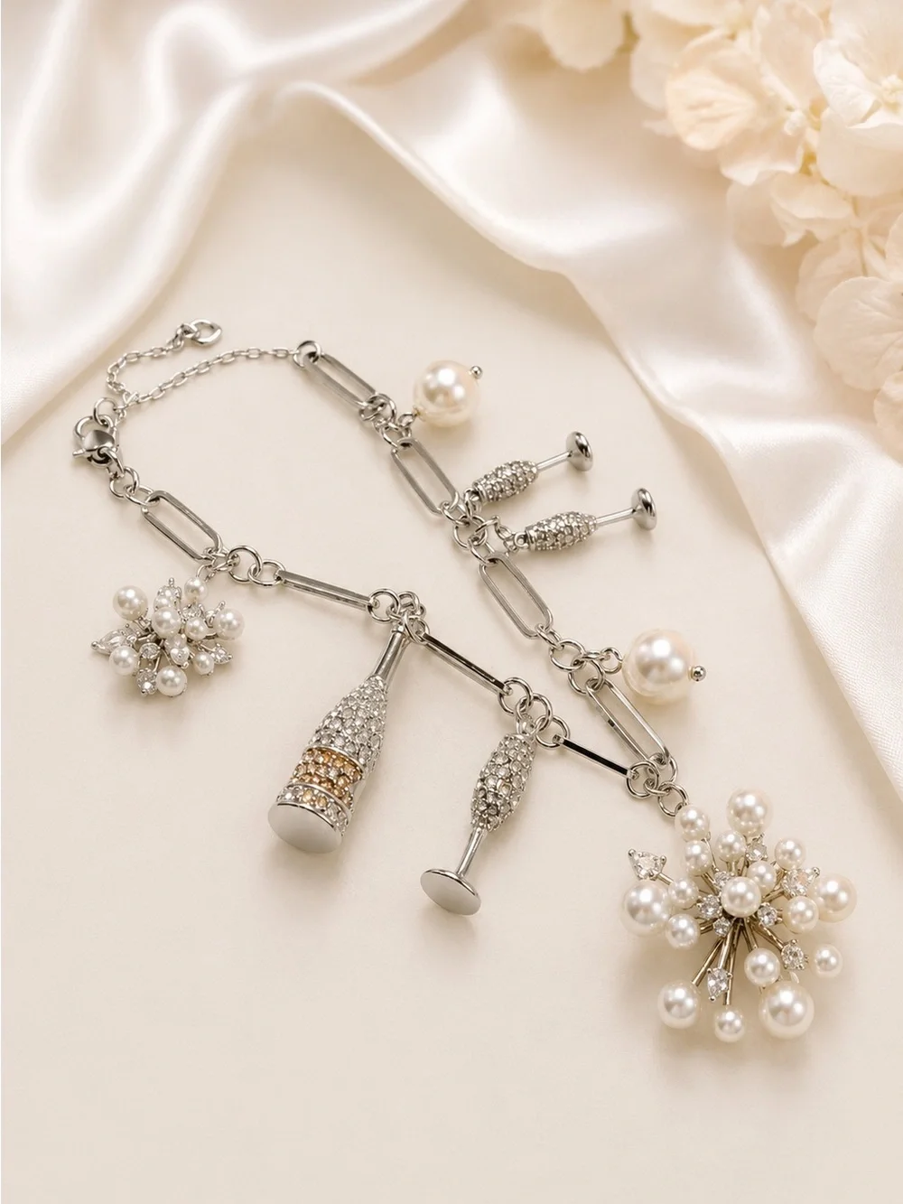 Kate Spade Cheers To That Charm Bracelet in Silver - Picture 2 of 5